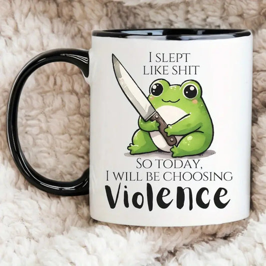 Grumpy Frog "Chaotic Morning" Mug