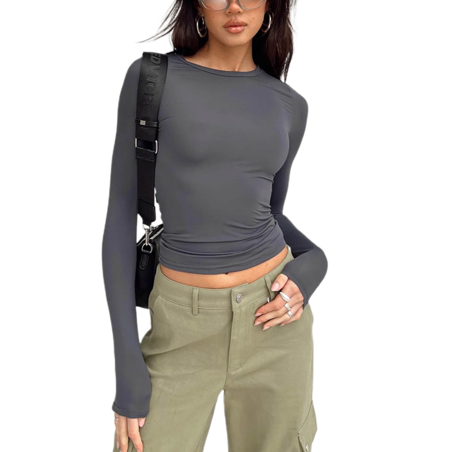 🔥Women’s Basic Slim Open Navel T-shirt🔥BUY 2 GET FREE SHIPPING