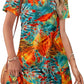 💃Women's Casual V Neck Vacation Midi Dress With Pockets