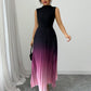 Ombre Pleated Sleeveless Mock Neck Maxi Dress❤️BUY 2 GET FREE SHIPPING