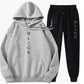 Men's Fashion Letter-Print Hoodie & Joggers Set【FREE SHIPPING】