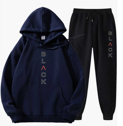 Men's Fashion Letter-Print Hoodie & Joggers Set【FREE SHIPPING】