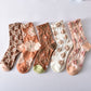 Women's Floral Cotton Socks (10 Pairs/1 Set)