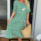 🎁 Hot Sale🎁50%OFF💥Round Neck Polka Dot Print Midi Dress