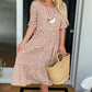 🎁 Hot Sale🎁50%OFF💥Round Neck Polka Dot Print Midi Dress