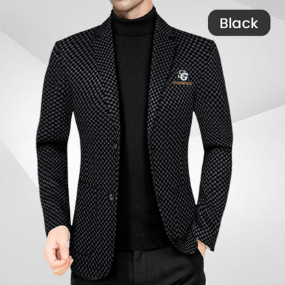 ❄️Winter Hot Sale🔥Men's Fleece-Lined Slim-Fit Casual Suit Jacket【FREE SHIPPING】
