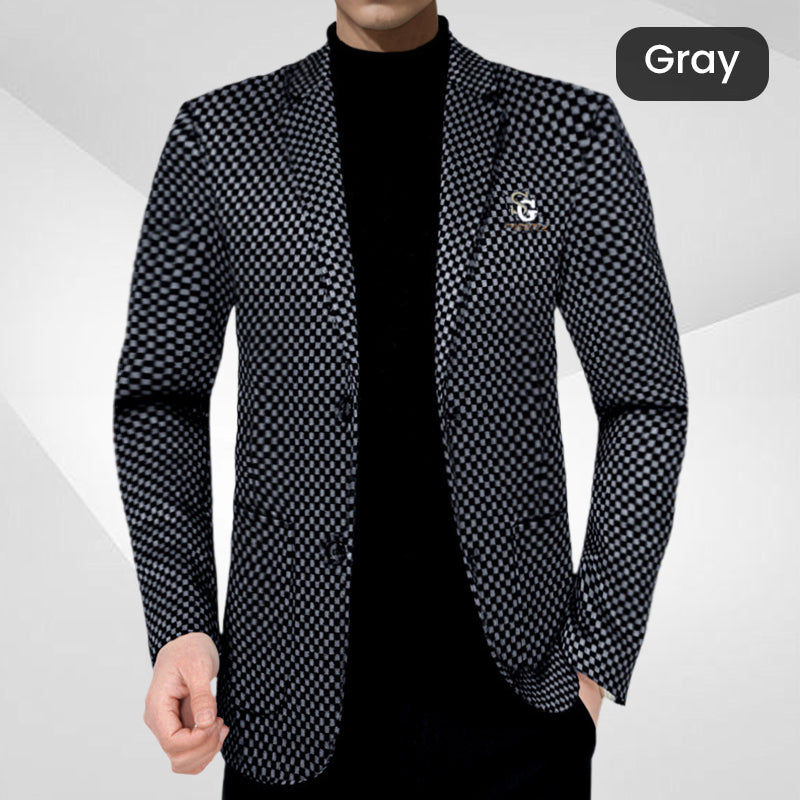❄️Winter Hot Sale🔥Men's Fleece-Lined Slim-Fit Casual Suit Jacket【FREE SHIPPING】