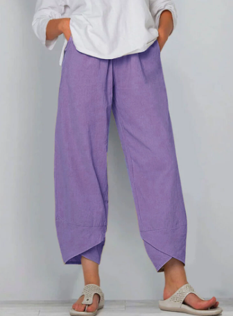 💥Limited Sale 70% OFF💥Vintage Asymmetrical Elastic Waist Pockets Pants