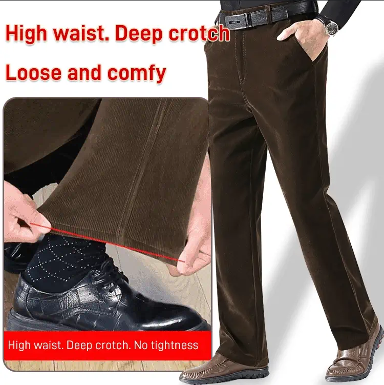 Men's Stretchy Corduroy Straight Long Pants(50%OFF)