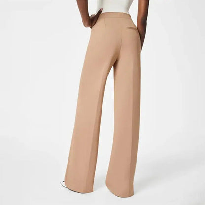 👖Three Lengths Available🔥High Stretch Tummy Control Button Wide Leg Trousers