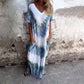 ⏰Last Day Sale 49% Off💃Casual Loose Printed V-Neck Long Dress