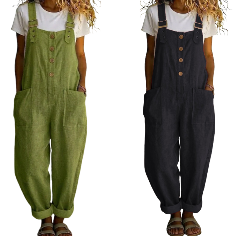 🌿Summer Sale - 50% OFF!👖Women's Casual Button-Front Overalls