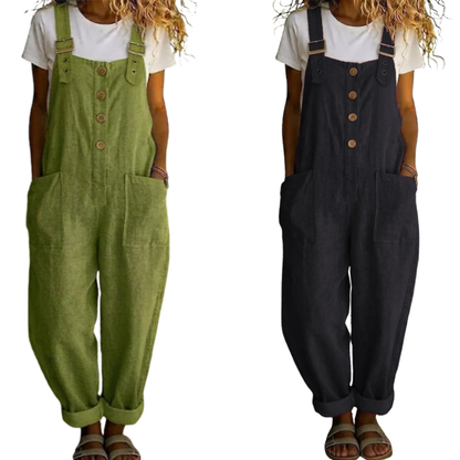 🌿Summer Sale - 50% OFF!👖Women's Casual Button-Front Overalls