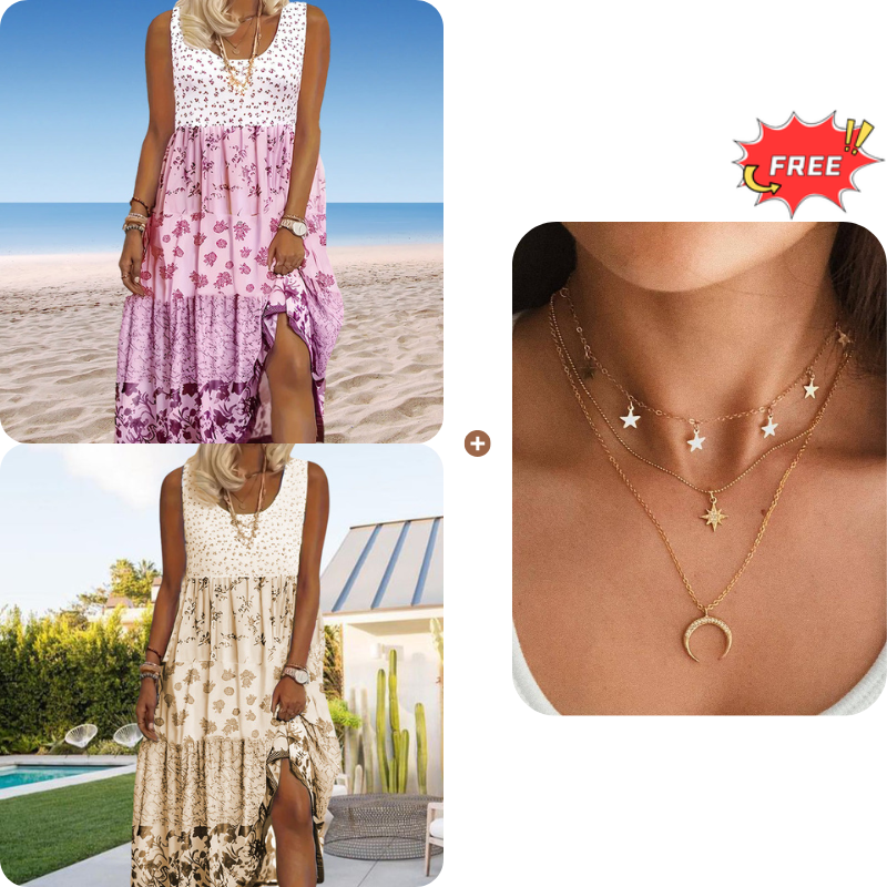 Boho Style Sleeveless Dress For Women