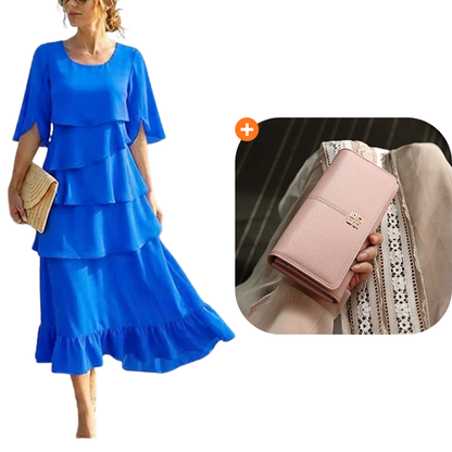 Elegant Tiered Ruffle Sleeve Dress💃✨Effortlessly Unleash Your Charm