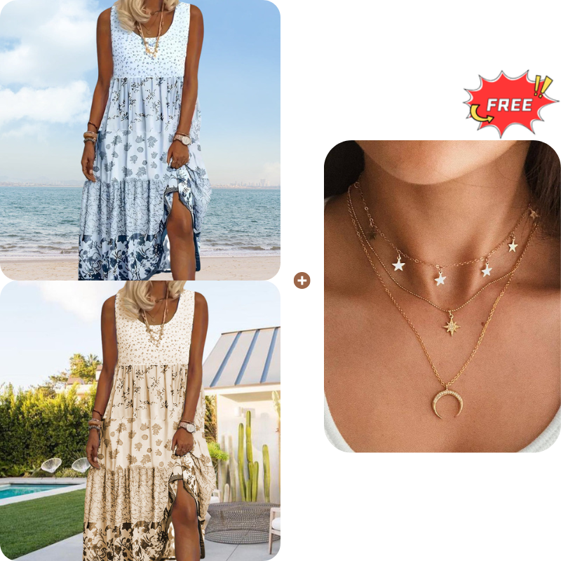 Boho Style Sleeveless Dress For Women