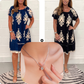 🌸Specials  49%OFF🌸Geometric Pattern Multi Print Square Neck Dress