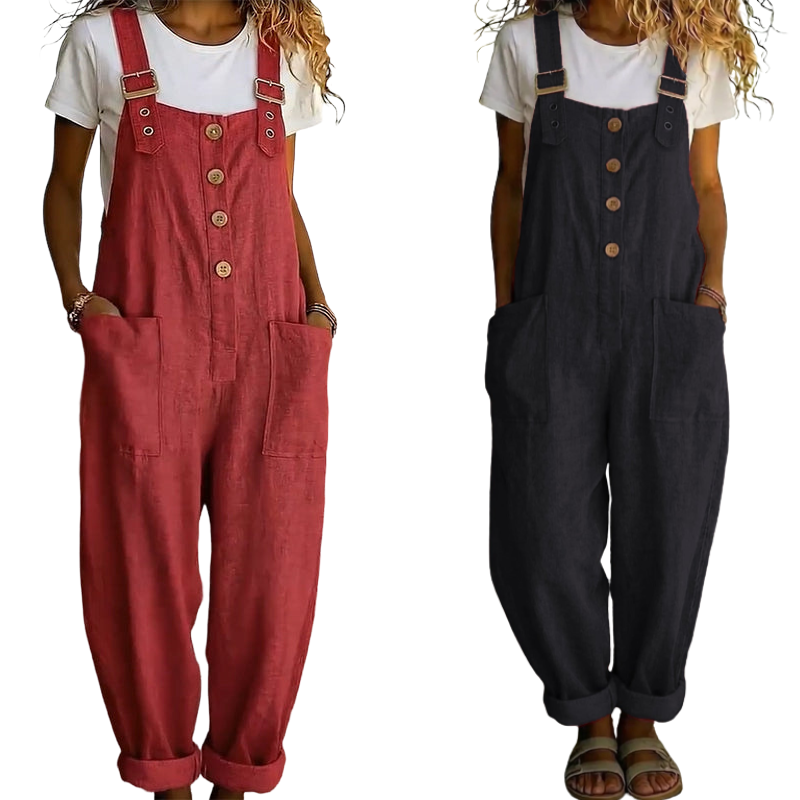 🌿Summer Sale - 50% OFF!👖Women's Casual Button-Front Overalls