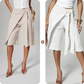 Women's Chic Tie-Front Wide-Leg Culottes