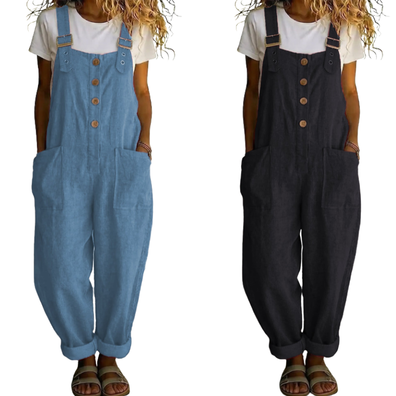 🌿Summer Sale - 50% OFF!👖Women's Casual Button-Front Overalls