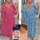💖LAST DAY SALE 50% OFF💖Bohemian casual print V-neck waist wrap long dress