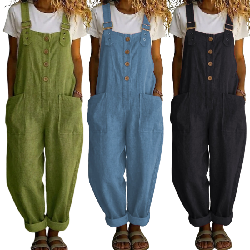 🌿Summer Sale - 50% OFF!👖Women's Casual Button-Front Overalls