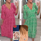 💖LAST DAY SALE 50% OFF💖Bohemian casual print V-neck waist wrap long dress