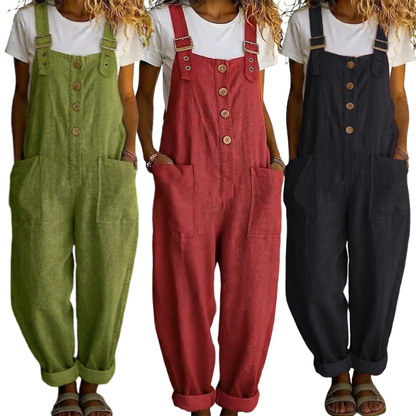 🌿Summer Sale - 50% OFF!👖Women's Casual Button-Front Overalls