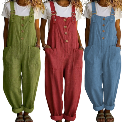 🌿Summer Sale - 50% OFF!👖Women's Casual Button-Front Overalls