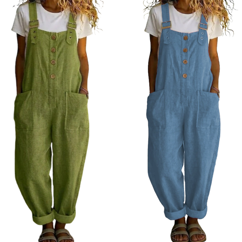 🌿Summer Sale - 50% OFF!👖Women's Casual Button-Front Overalls