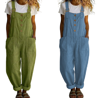 🌿Summer Sale - 50% OFF!👖Women's Casual Button-Front Overalls