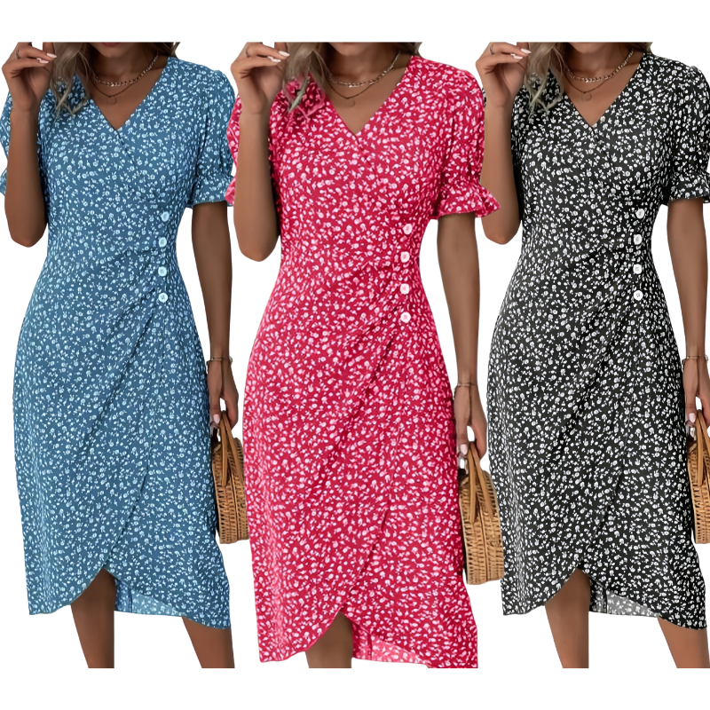 🌷49% OFF🍃Women's floral v-neck printed dress