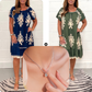 🌸Specials  49%OFF🌸Geometric Pattern Multi Print Square Neck Dress
