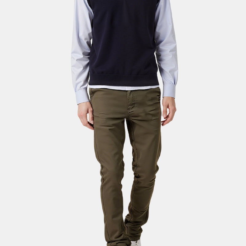 Men’s Casual Slim-Fit Solid Color Pants+Belt ❄️