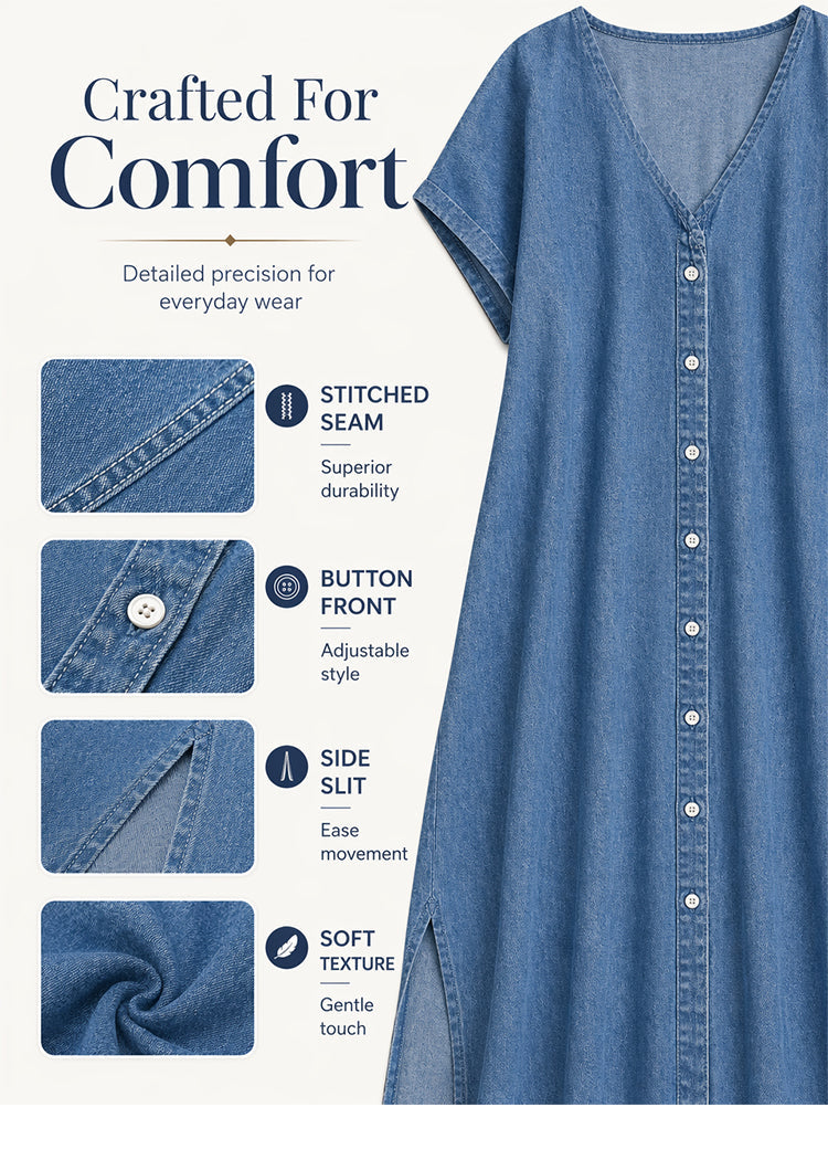 🌸Women's Summer Casual Button-Front Dress – Effortless Style & Everyday Comfort 💐