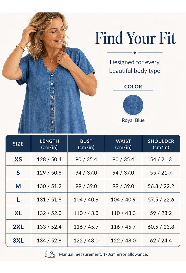 🌸Women's Summer Casual Button-Front Dress – Effortless Style & Everyday Comfort 💐