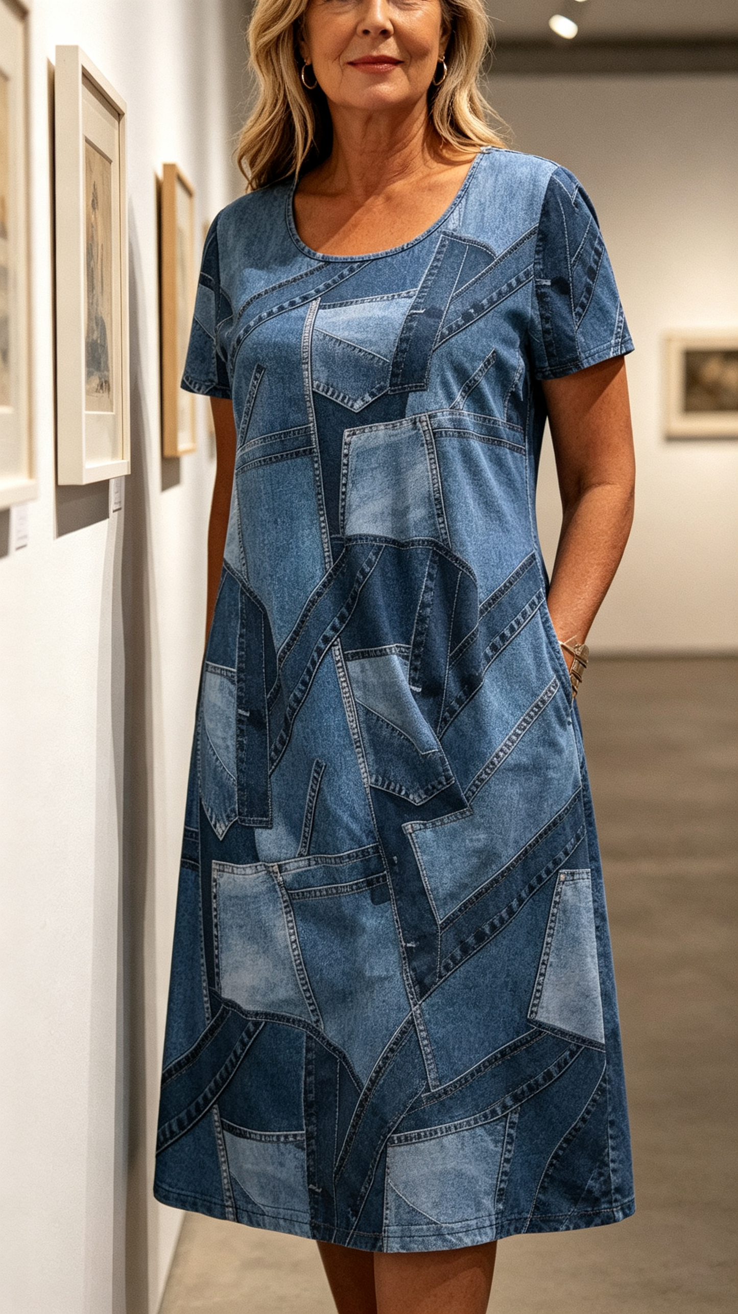 ⏳Time-limited Special⏰Women's Casual Patchwork Pattern Dress