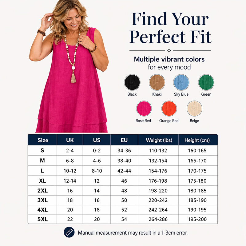 Bestseller💕 Double Layer Sleeveless Dress – Effortless Elegance & Modern Layered Look for Everyday