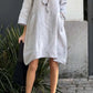 🌸Spring Specials🌸Casual solid color cotton and linen dress