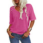 🎀Hot Sale -40% Off👚Women's Solid Color V-Neck T-shirt