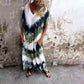⏰Last Day Sale 49% Off💃Casual Loose Printed V-Neck Long Dress