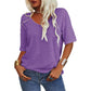 🎀Hot Sale -40% Off👚Women's Solid Color V-Neck T-shirt