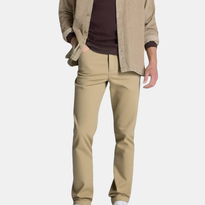 Men’s Casual Slim-Fit Solid Color Pants+Belt ❄️