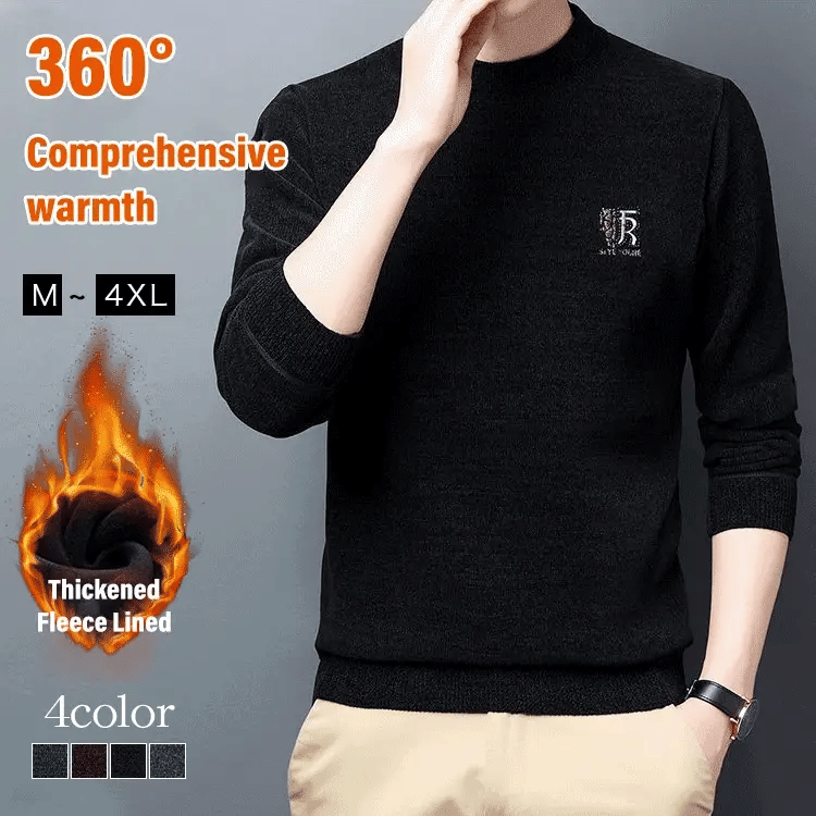 Thick chenille knit jumper lined with fleece