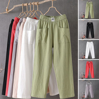 🔥 Hot Sale! 2026 New Women's Loose Pants – Elastic High Waist, Soft & Breathable. 50% OFF TODAY！