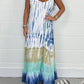 🔥Summer Sale 49% OFF💝Women Summer Tie Dye Maxi Dress Sleeveless Beach Sundress🌙 Free Moon & Star Necklace for today’s first 30 orders! 🎁