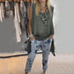 Women’s Sleeveless Tops ＆ Print Pants Two-Piece Set