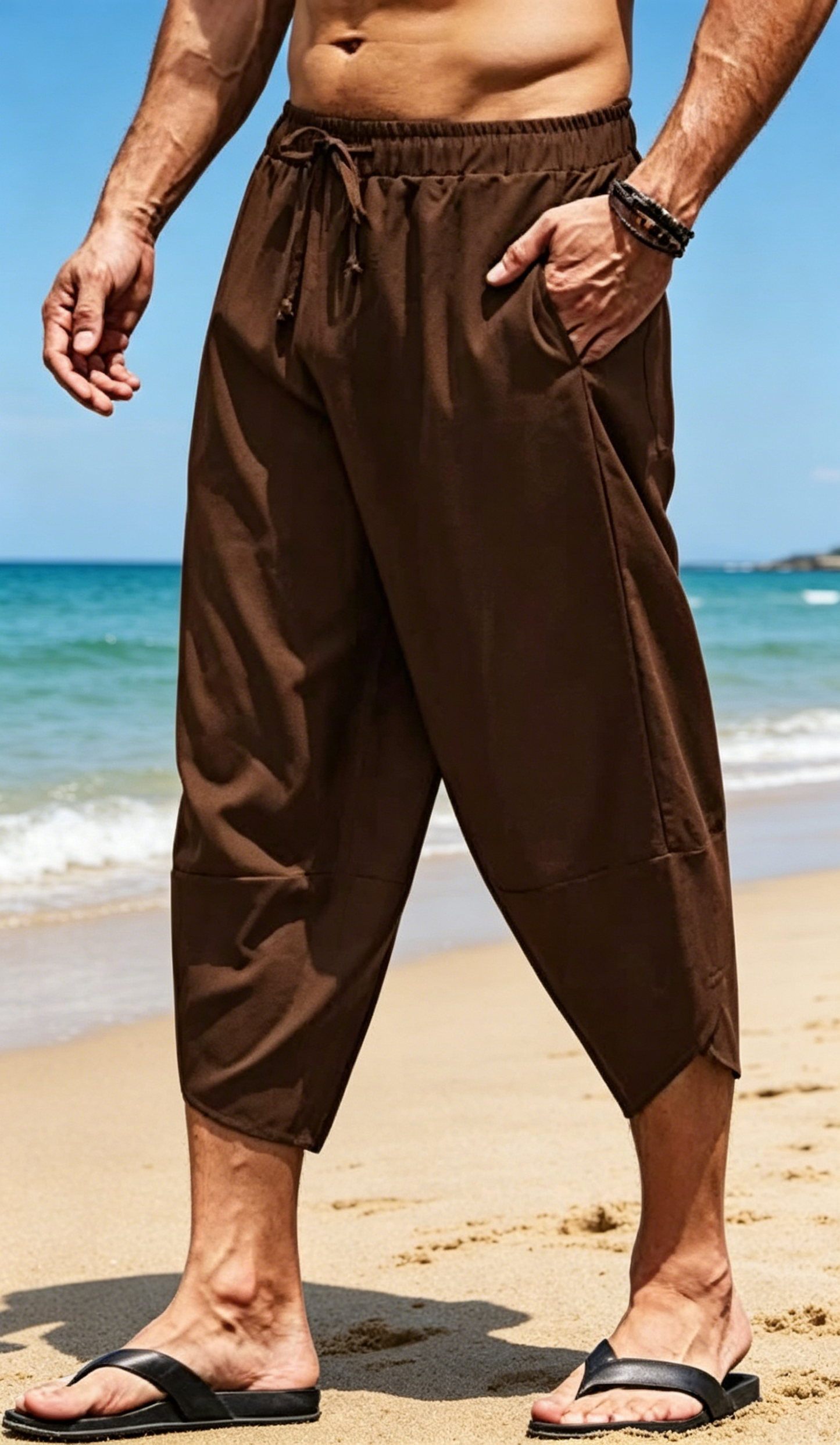 Men's Casual Harem Capri Pants