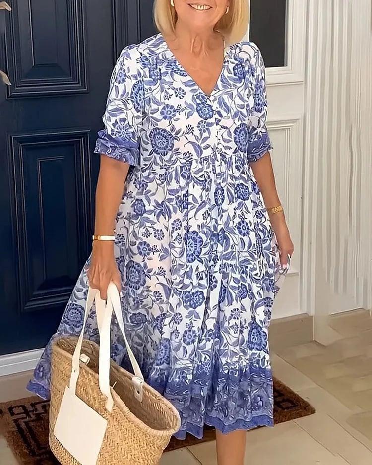 New Style-49% OFF💝🔥V-neck cozy Bohemian Latest Style Dress