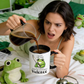 Grumpy Frog "Chaotic Morning" Mug